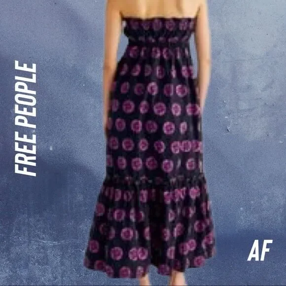 FREE PEOPLE LEANNA TUBE DRESS BLACK COMBO NEW NWT LARGE - Picture 6 of 15